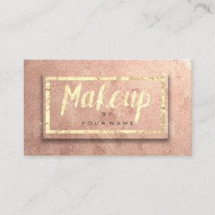 Förkoppra den rosa konstnären för Makeup för Visitkort