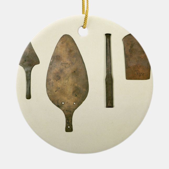 Förkoppra genomför, Harappa, 2300-1750 BC Julgransprydnad Keramik (Framsidan)