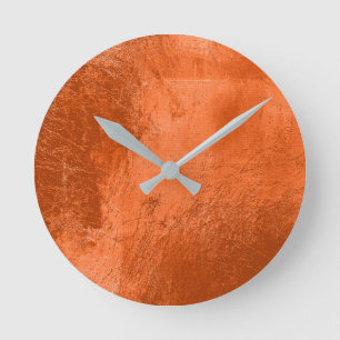 Förkoppra Glass orange minsta för Rund Klocka