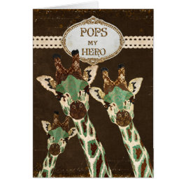 Förkoppra, & krickagiraffpop är hjältekortet hälsningskort