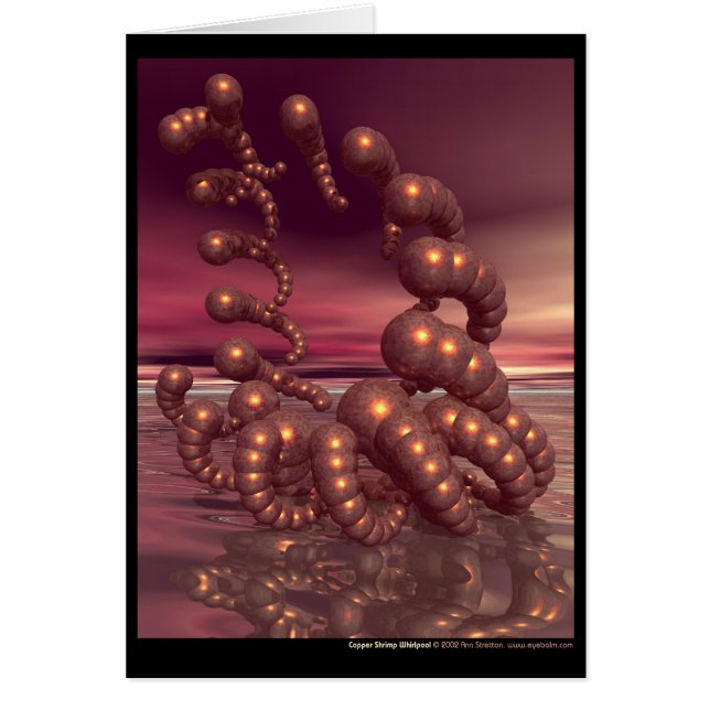 Förkoppra räkabubbelpoolen hälsningskort (Framsidan)