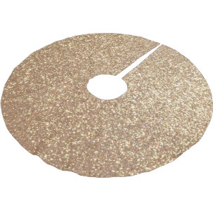 Förkoppra rosa guld- metalliskt glitter julgransmatta borstad polyester