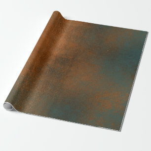 Förkoppra rostar metallisk Grungy abstrakt för Presentpapper
