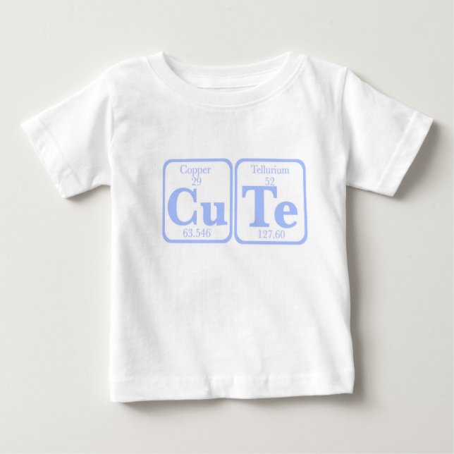 Förkoppra Tellurium (CuTe) -- Blått T-shirt (Framsida)