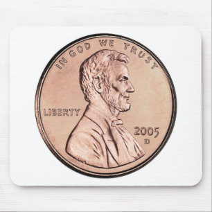 Förkopprar den Lincoln minnesmärken 2005 1 cent Musmatta