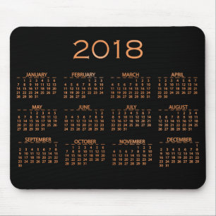 Förkopprar den metalliska svarten för kalender musmatta