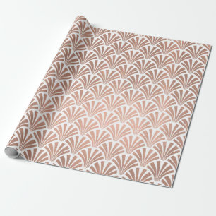 Förkopprar rosa guld för art décosnäckskalfjä presentpapper