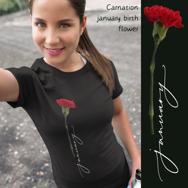 Förkortning av förlossningsblommor från januari t shirt (Skapare uppladdad)