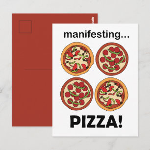 Förkroppsligande Pepperoni Pizza Vykort