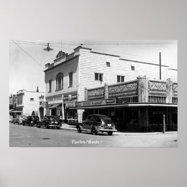 Forks, WashingtonA Street SceneForks, WA Poster (Framsidan)