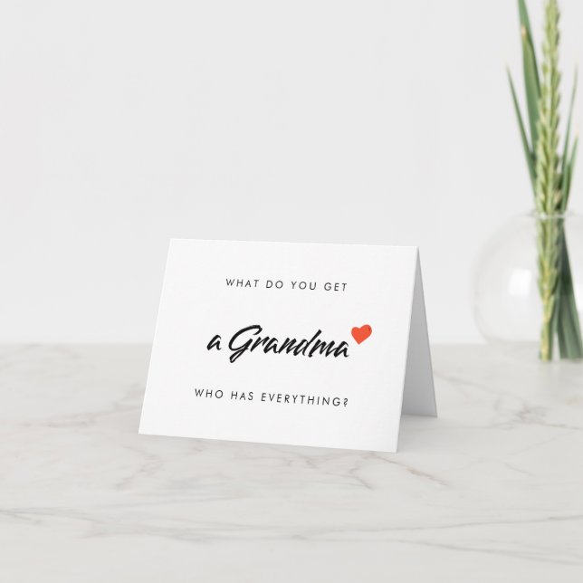 Förkunnande kort för graviditet till mormor/farmor (Framsida)