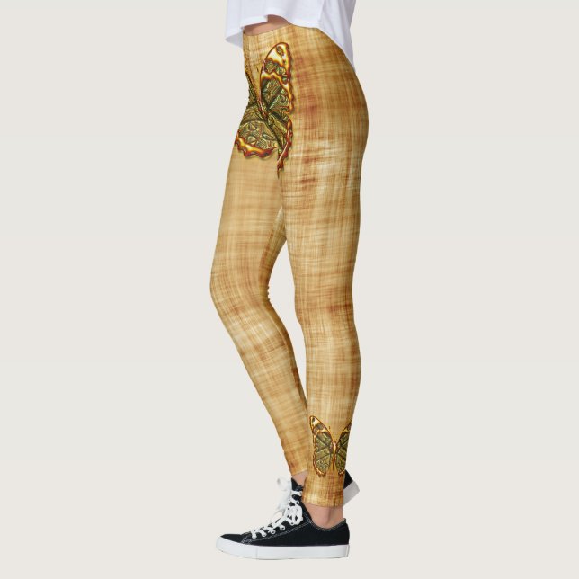Förlag för graverade fjäril 1-alternativ leggings (Vänster)