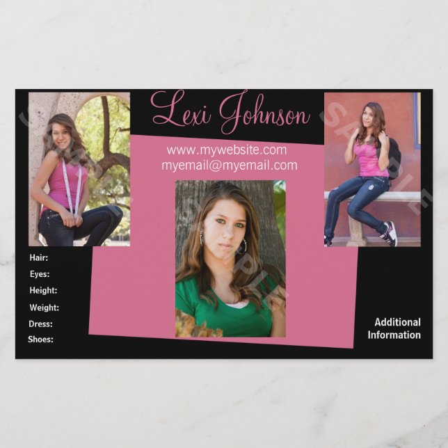 Förlaga för komp-kort, rubrik Zed Flygblad (Baksidan)