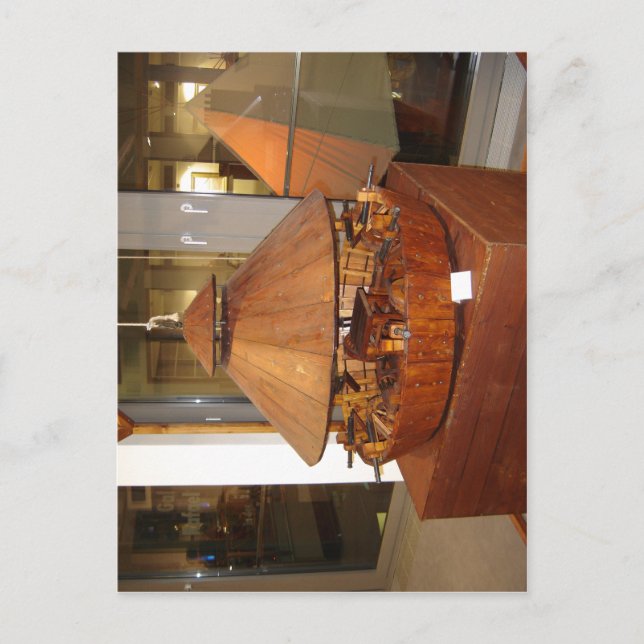 Förlaga till tank baserad på teckning av Leonardo  Vykort (Framsida)