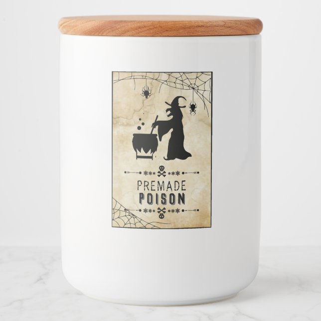 Förlagade Poison Funny Halloween Party Soda-etiket Mat Etikett (Framsida)