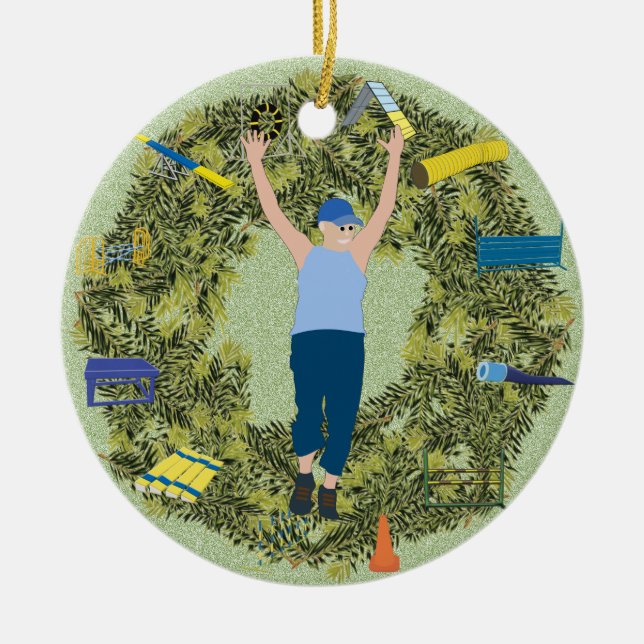 Förlagehanterare 2 för julaftonkranAgility Julgransprydnad Keramik (Framsidan)