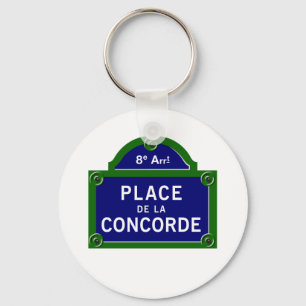 Förlägga de la Concorde, den Paris gatan Nyckelring