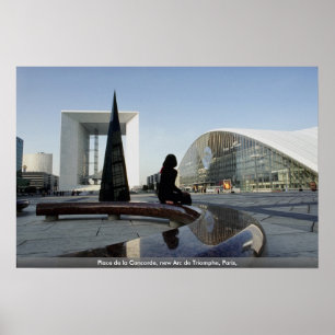 Förlägga de la Concorde, nya Arc de Triomphe, Poster