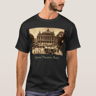 Förlägga de l'Opera, vintage för Paris frankriken Tee