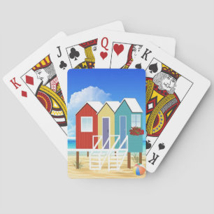 Förlägga i barack strand leka kort casinokort