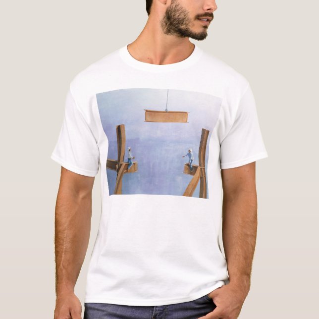 Förlägga jumbon anknyta t-shirt (Framsida)