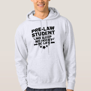 Förlagsaksaksakademin Student No Life or money Sweatshirt Med Luva