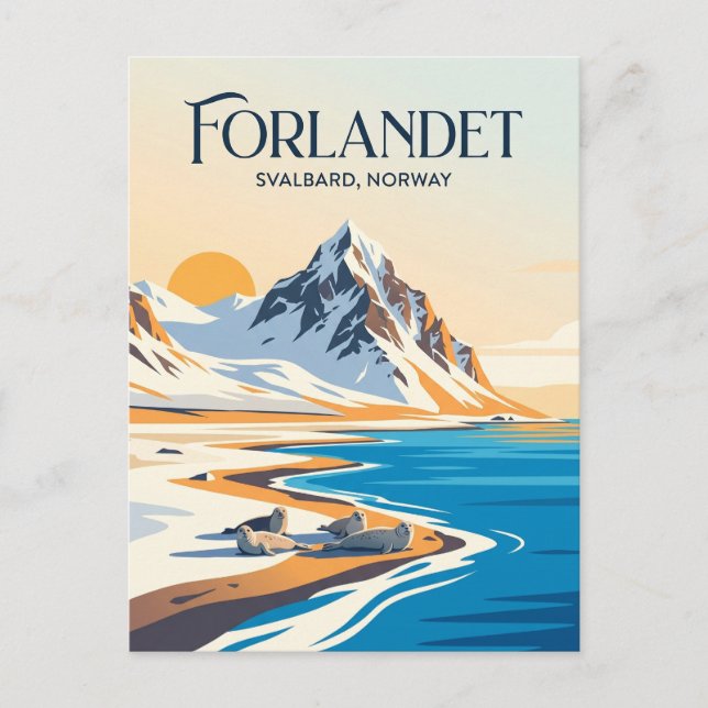 Forlandet nationalpark Norge Vykort (Framsida)
