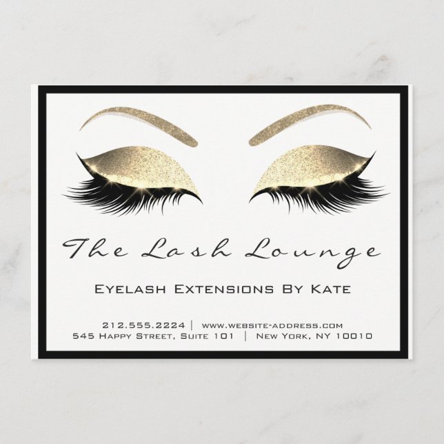 Förlängning av aska Eftervård Instruction Guld Gla (Framsida)