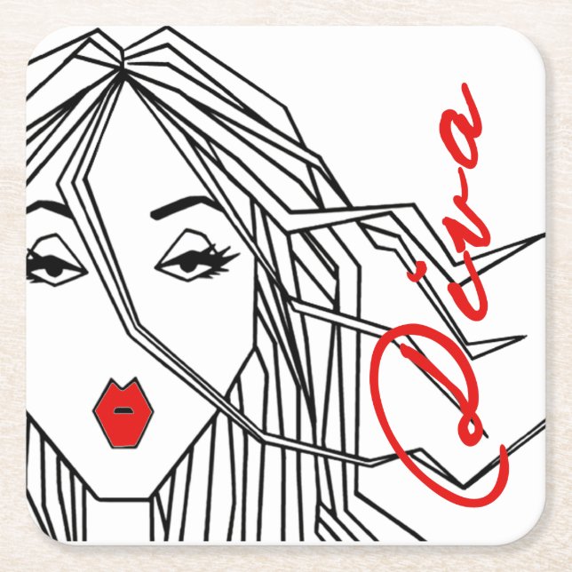 Förlängning av en diva underlägg papper kvadrat (Framsidan)