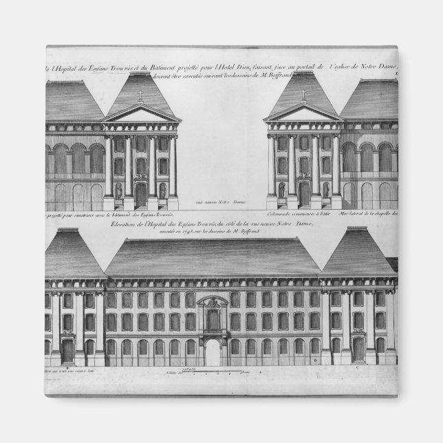 Förlängning av Hopital des Enfants Trouves Magnet (Framsidan)