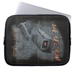 Förlängning - Techno-Dystopian Streetwear Design Laptop Fodral
