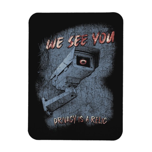 Förlängning - Techno-Dystopian Streetwear Design Magnet (Vertikal)