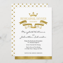 Förlängningskort för klassisk Guld-Vapensköld Inbjudningar