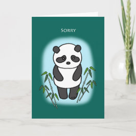 Förlåt att Apology Ledsen Panda Cute Funny Förlåt Kort