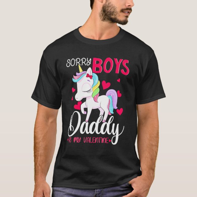 Förlåt att Boys pappa är min Alla hjärtans dag T Shirt (Framsida)