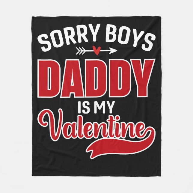 Förlåt att Boys pappa är min Valentine Fleecefilt (Framsidan)