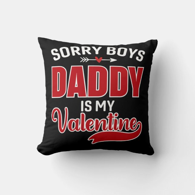 Förlåt att Boys pappa är min Valentine Kudde (Framsida)