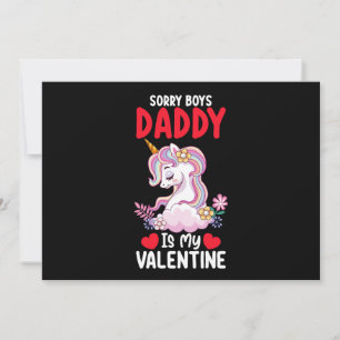 Förlåt att Boys pappa är min Valentine Pappa Unico Inbjudningar