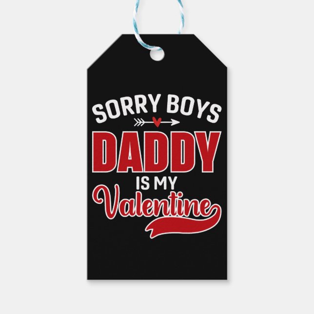 Förlåt att Boys pappa är min Valentine Presentetikett (Framsidan)