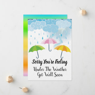 Förlåt att du känner dig under vädret så bra meddelande