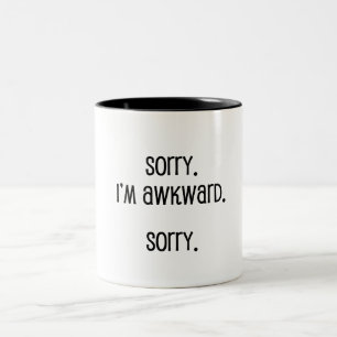 Förlåt att jag är Awkward Två-Tonad Mugg