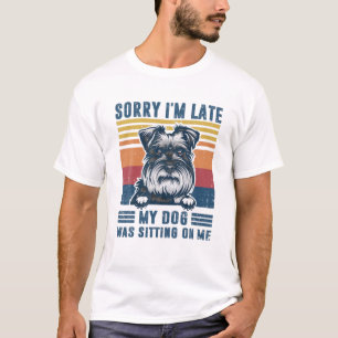 Förlåt att jag är sen att min Hund var Sitta på mi T Shirt