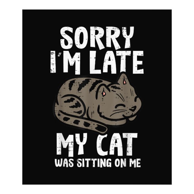 Förlåt att jag är sen med Sitta på mig... Fototryck (Framsidan)