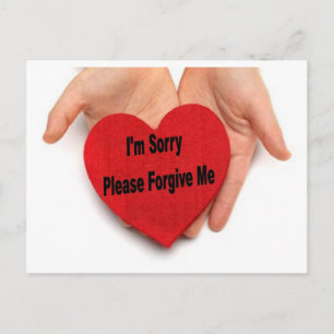 Förlåt att jag ber Valentine Händer Helg Vykort