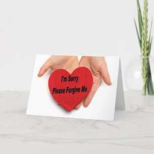 Förlåt att jag ber Valentine Händer Helgkort