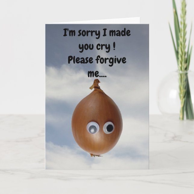 Förlåt att jag fick dig att gråta! Kort (Framsida)