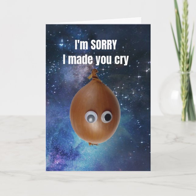 Förlåt att jag fick dig att gråta. kort (Framsida)