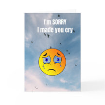 Förlåt att jag fick dig att gråta.