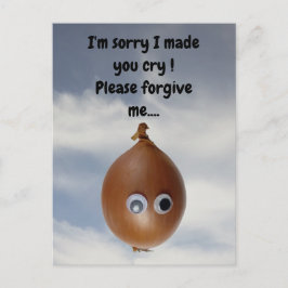 Förlåt att jag fick dig att gråta! vykort