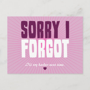Förlåt att jag glömde vykort